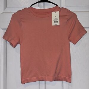 Women's Short Sleeve tshirt athletic summer coral pink sport travel party top